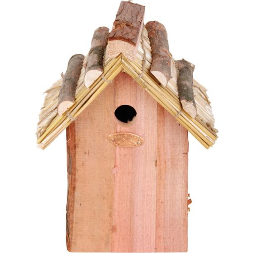 Blue Titmouse Birdhouse with a Straw Roof