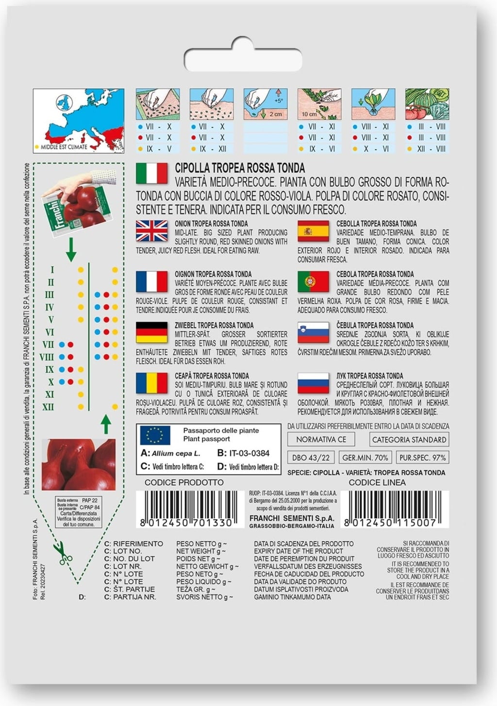 Franchi Sementi Čebula 