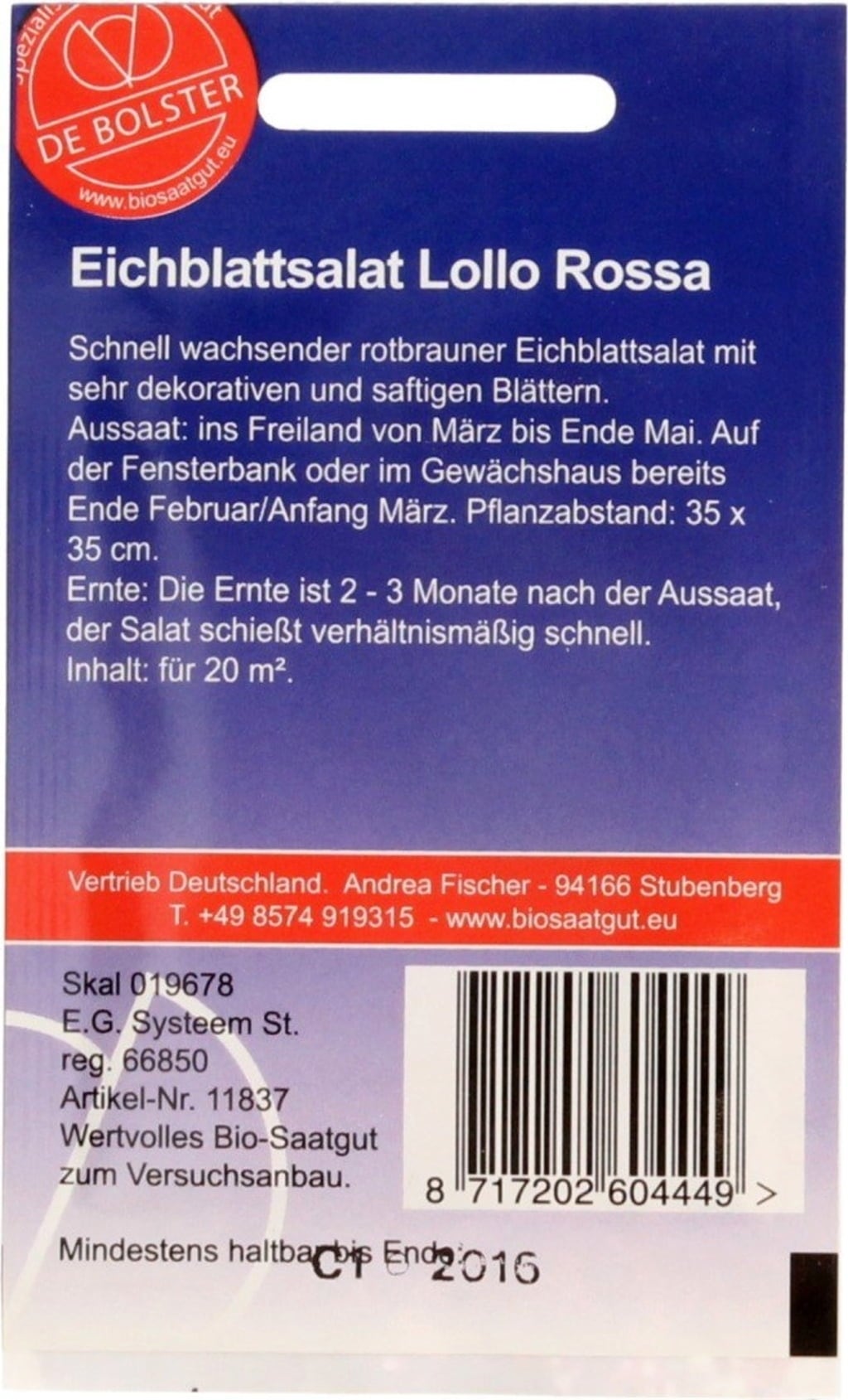 De Bolster Eichblattsalat 