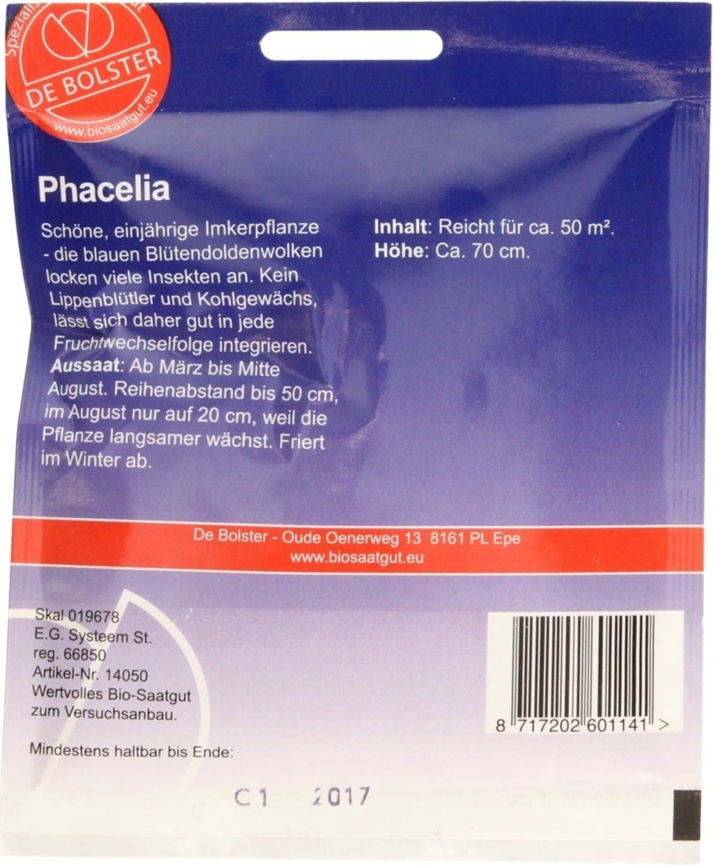 De Bolster Phacélie - 50 g