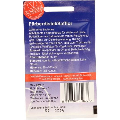 De Bolster Färberdistel/Saflor - 3 g