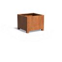 ADEZZ Carrez Planter - Corten Steel with Feet - 100 x 100 x 80 cm