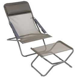 Lafuma TRANSABED Deckchair - Natura - Graphite