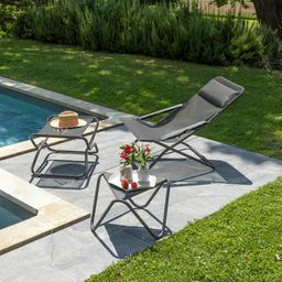 Lafuma TRANSABED Deckchair - Natura - Graphite