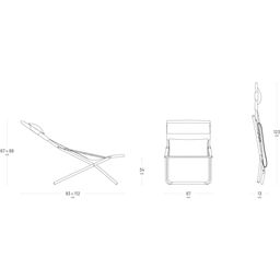 Lafuma TRANSABED Deckchair - Natura - Graphite