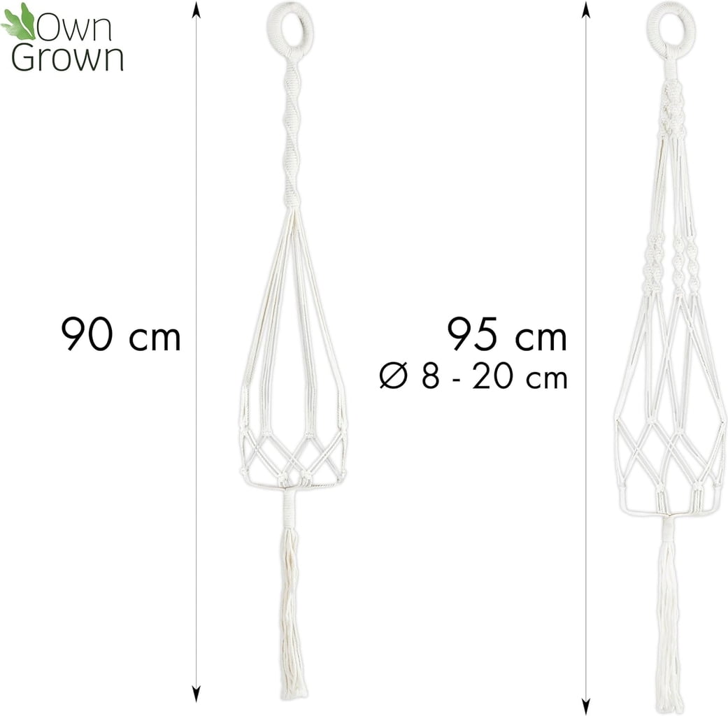 Set de 2 Suspensions pour Fleurs en Macramé