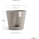 Ecopots Doniczka Venice 2 taupe - Ø 40 cm, wysokość 35,7 cm