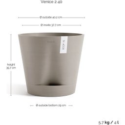 Ecopots Doniczka Venice 2 taupe - Ø 40 cm, wysokość 35,7 cm