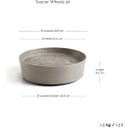 Ecopots Saucer Wheels - Taupe - Ø 28,8 cm, H 8,2 cm
