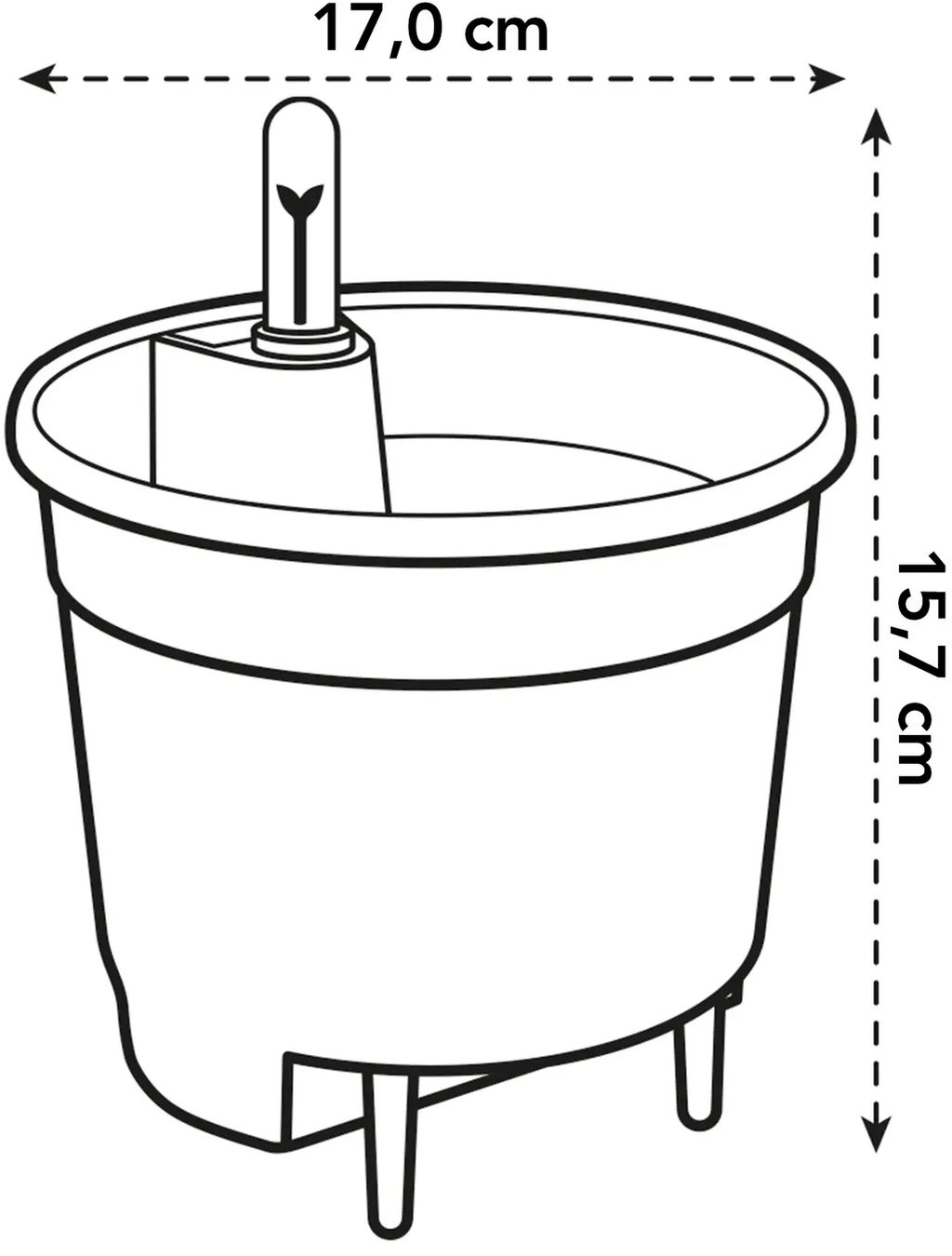 elho Self-Watering System - Ø 17 x H 16 cm