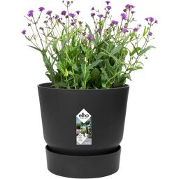 elho greenville okrogel cvetlični lonec 20 cm - living črna