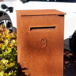 ADEZZ CASE Free-Standing Mailbox, Corten Steel