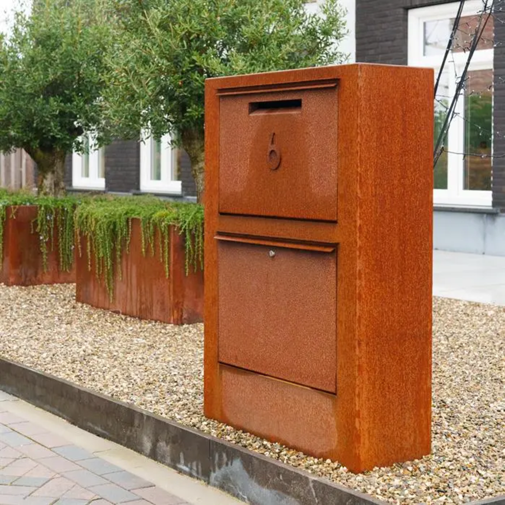 ADEZZ PACA Free-Standing Mailbox, Corten Steel