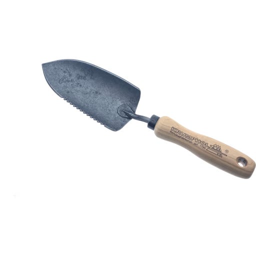 Kit Jardinage 3 Pièces Grenebo - Truelle, Transplantoir, Griffe - Manche Bois, Acier SK-5 Anti-rouille