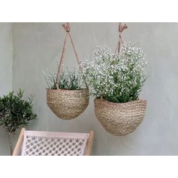 Chic Antique Woven Hanging Basket  - 27 cm