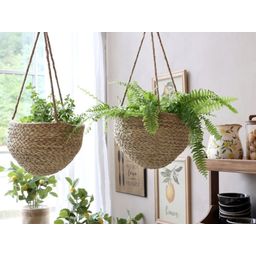 Chic Antique Woven Hanging Basket  - 27 cm