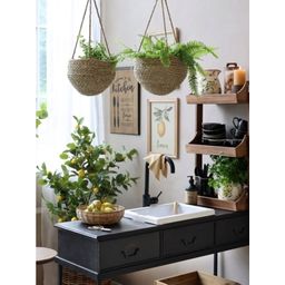 Chic Antique Woven Hanging Basket  - 27 cm