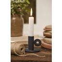 Turku Candle Holder with Handle - Dark Brown - 1 item