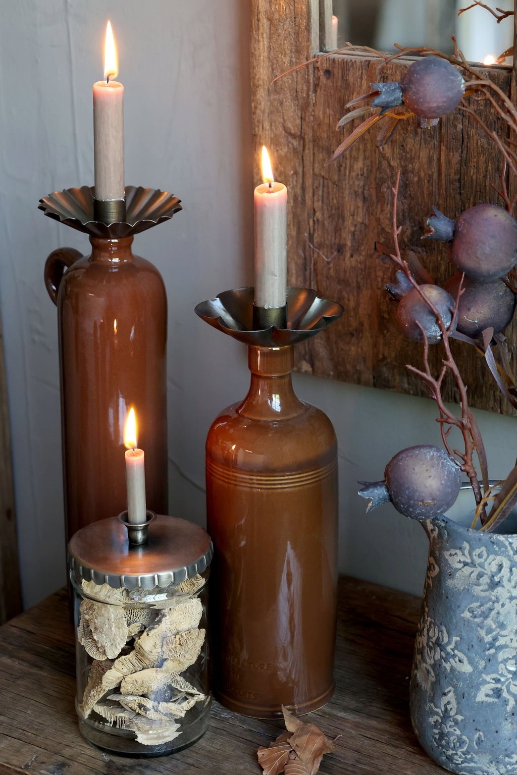 Chic Antique Ljusstake Blomma