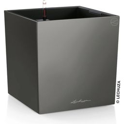 Lechuza CUBE Premium 50 Självvattnande Kruka - antracit metallic