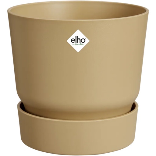 elho greenville Topf rund 20 cm - goldener sand