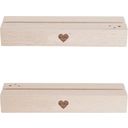 Heart Card and Dried Flower Stand, Set of 2 - Nature