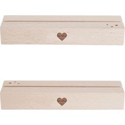 Heart Card and Dried Flower Stand, Set of 2 - Nature