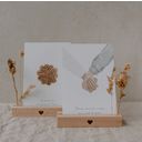 Heart Card and Dried Flower Stand, Set of 2 - Nature