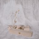 Heart Card and Dried Flower Stand, Set of 2 - Nature