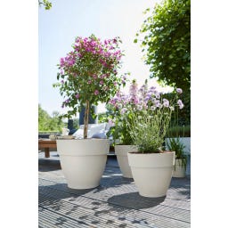 elho vibia campana rond 30 cm - blanc satiné