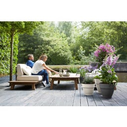 elho vibia campana rond 30 cm - blanc satiné