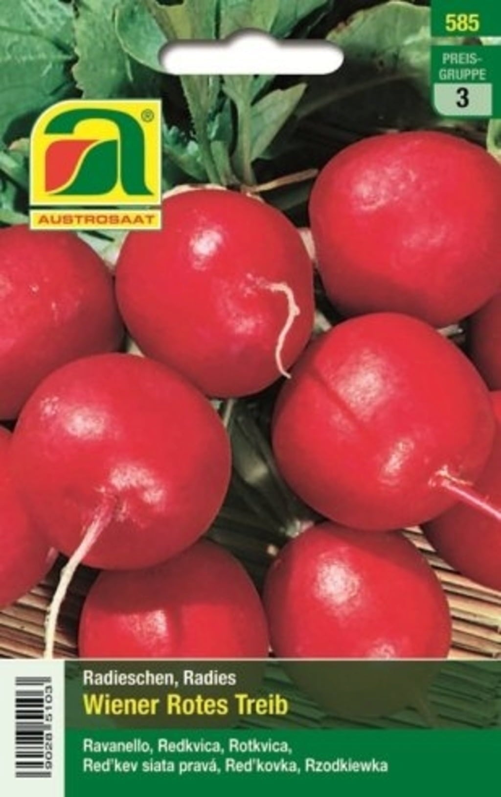 AUSTROSAAT Radish- Red Vienna - 1 Pkg