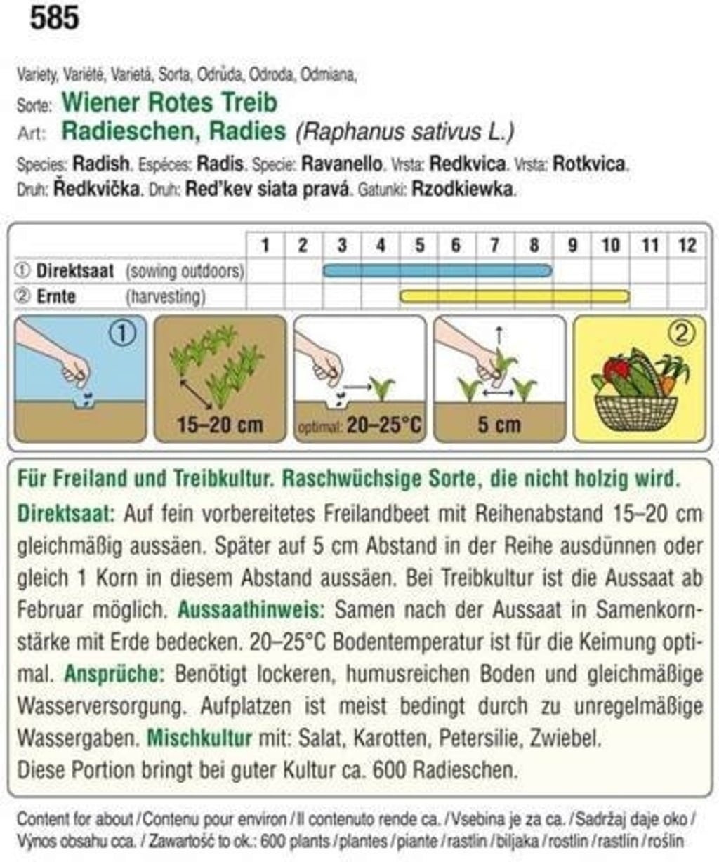 AUSTROSAAT Radish- Red Vienna - 1 Pkg