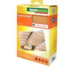 Windhager Sun Sail Rope-Pull Awning 4.2 x 1.4 m - Sand
