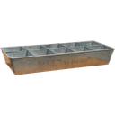 Grow Tray with 10 Individual Pots - Galvanised