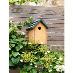 Dennenhouten Littleworth Vogelhuisje met Zadeldak - Olijfgroen 