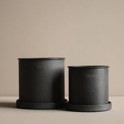 DBKD PLANT POT small, 2 seta - black