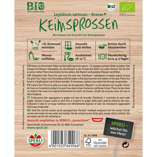 Sperli Organic Cress Sprouts - 30 grams