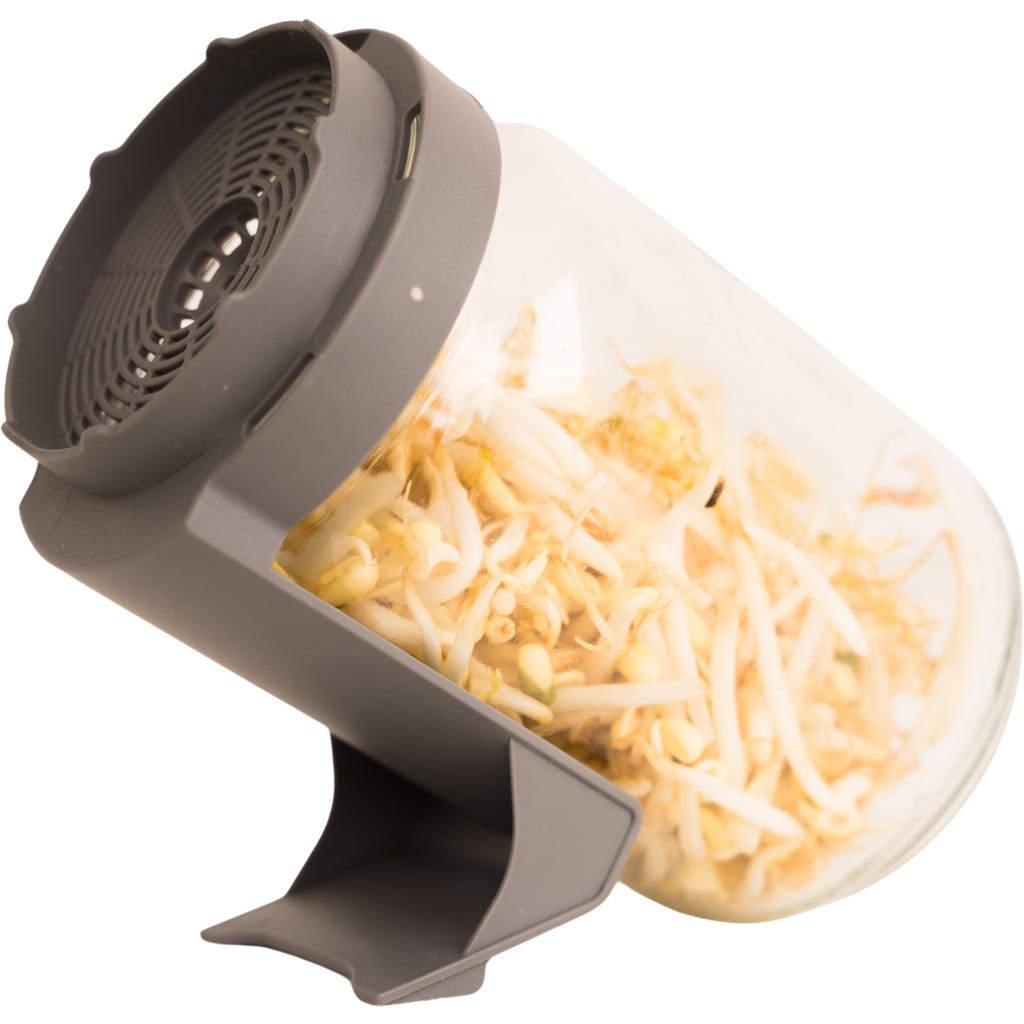 Kit di barattoli per germogliare, a bocca larga, con coperchi per