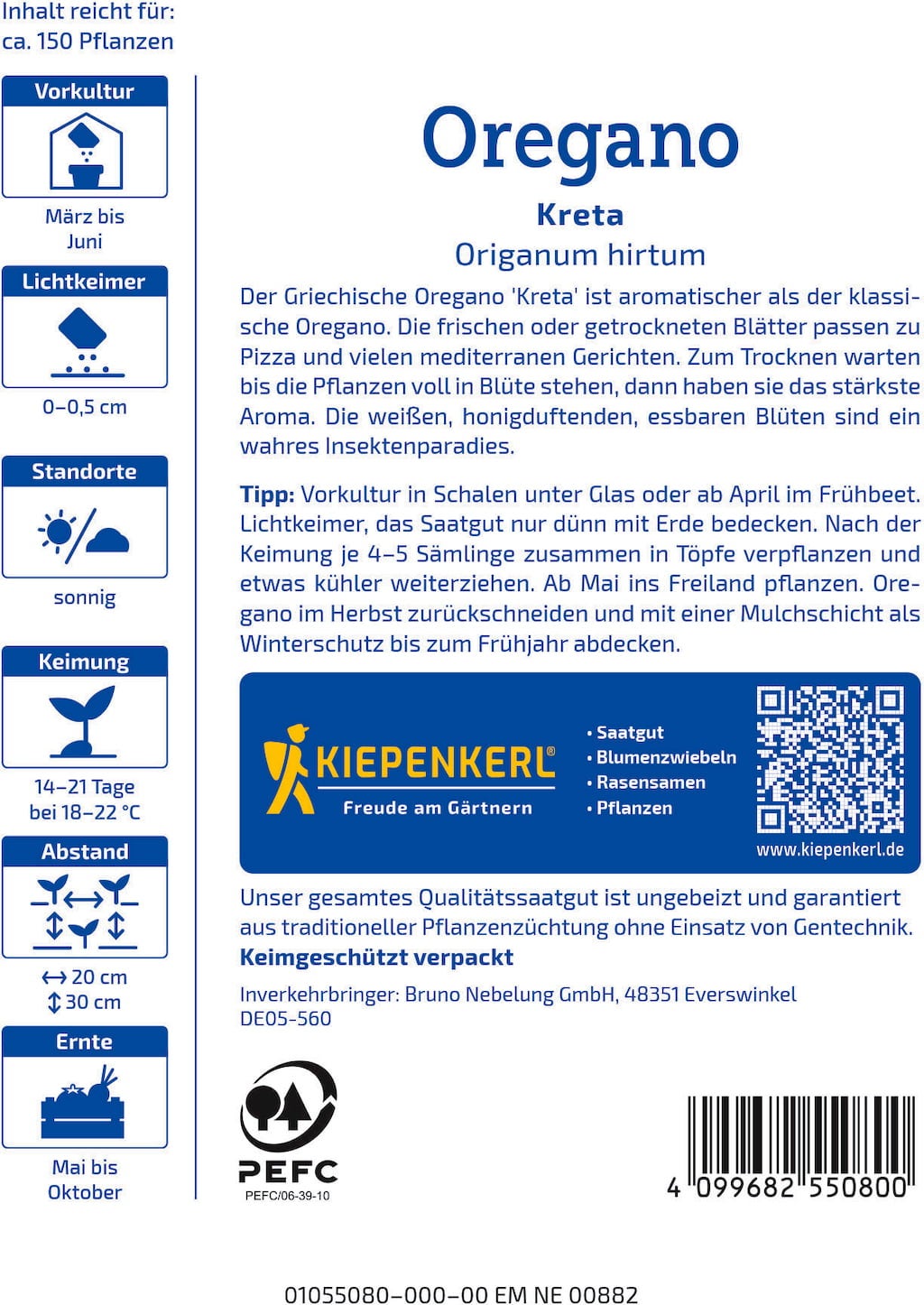 Kiepenkerl Oregano Kreta - 1 Pkg