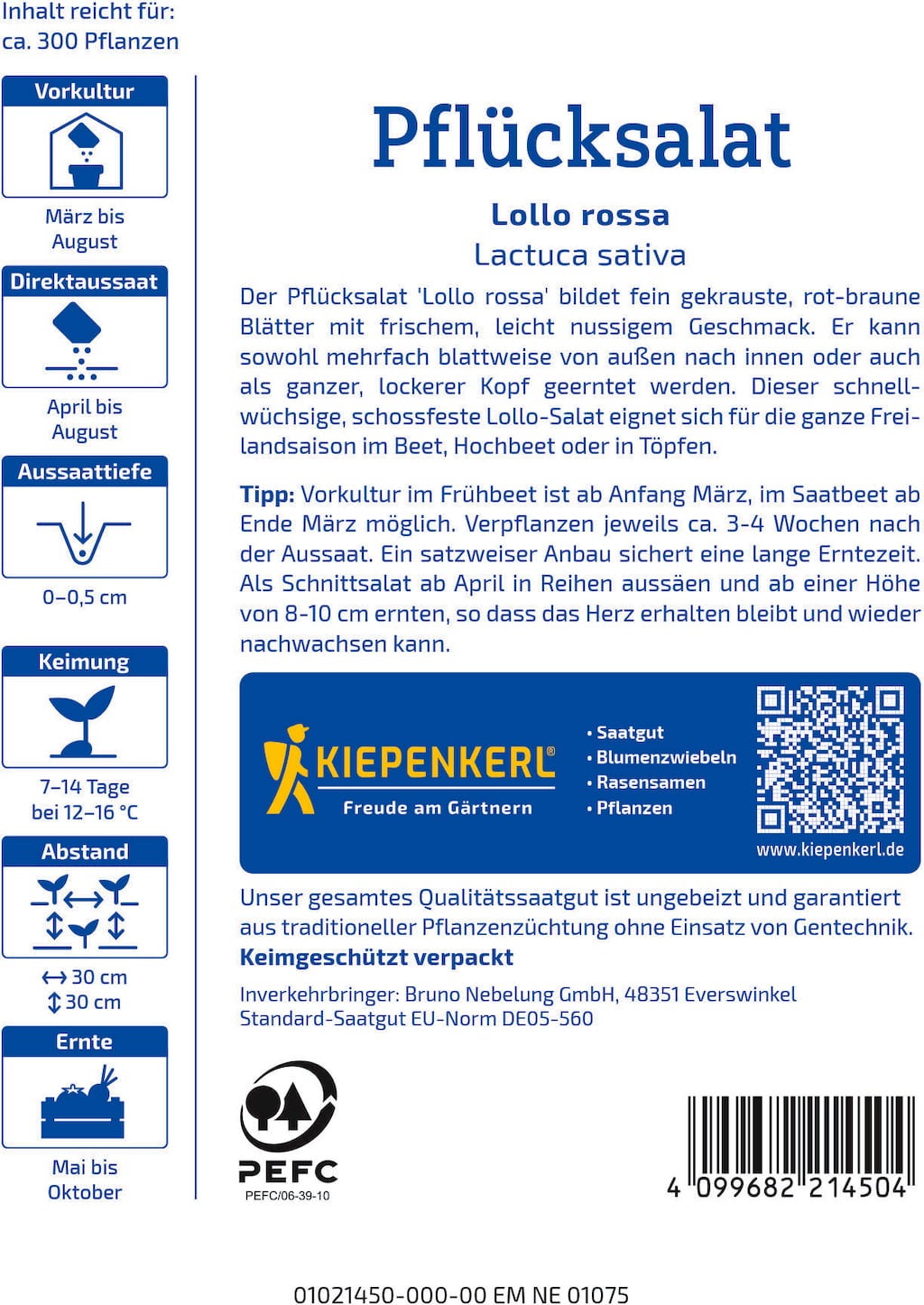Kiepenkerl Plocksallat 