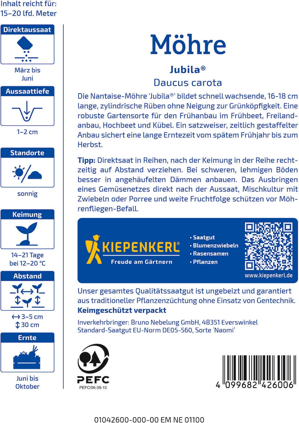Kiepenkerl Carrot Jubila® - 1 Pkg
