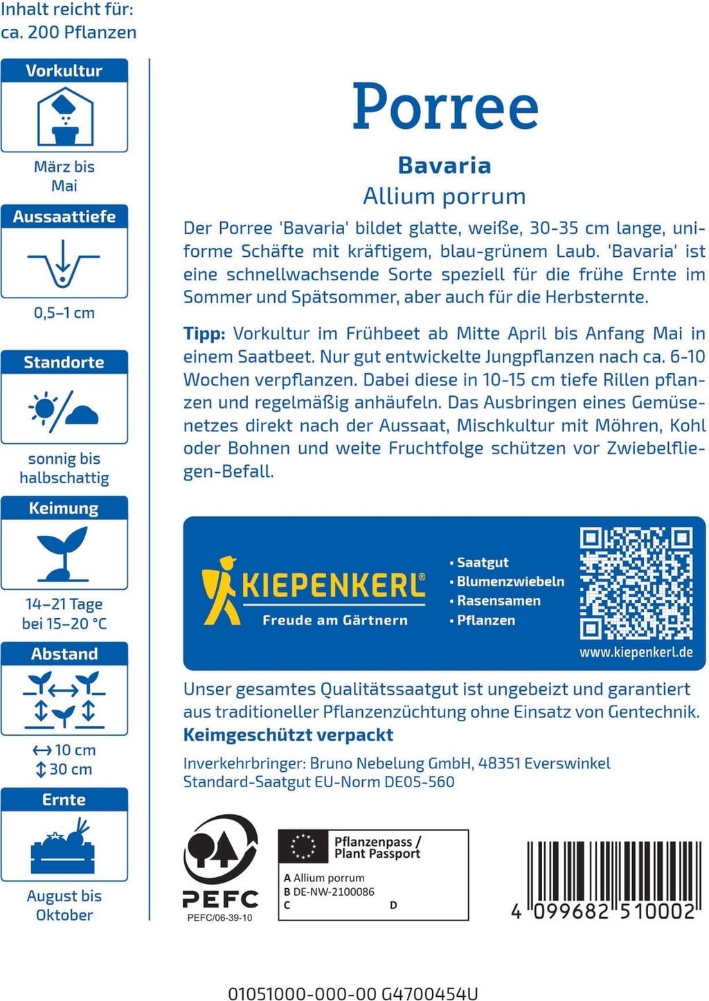 Kiepenkerl Purjolök 