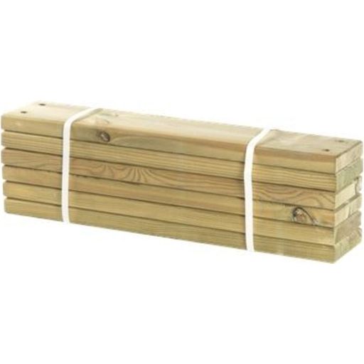6 Stk. Planken für Pipe 28 x120 mm, Länge: 60 cm - Graubraun