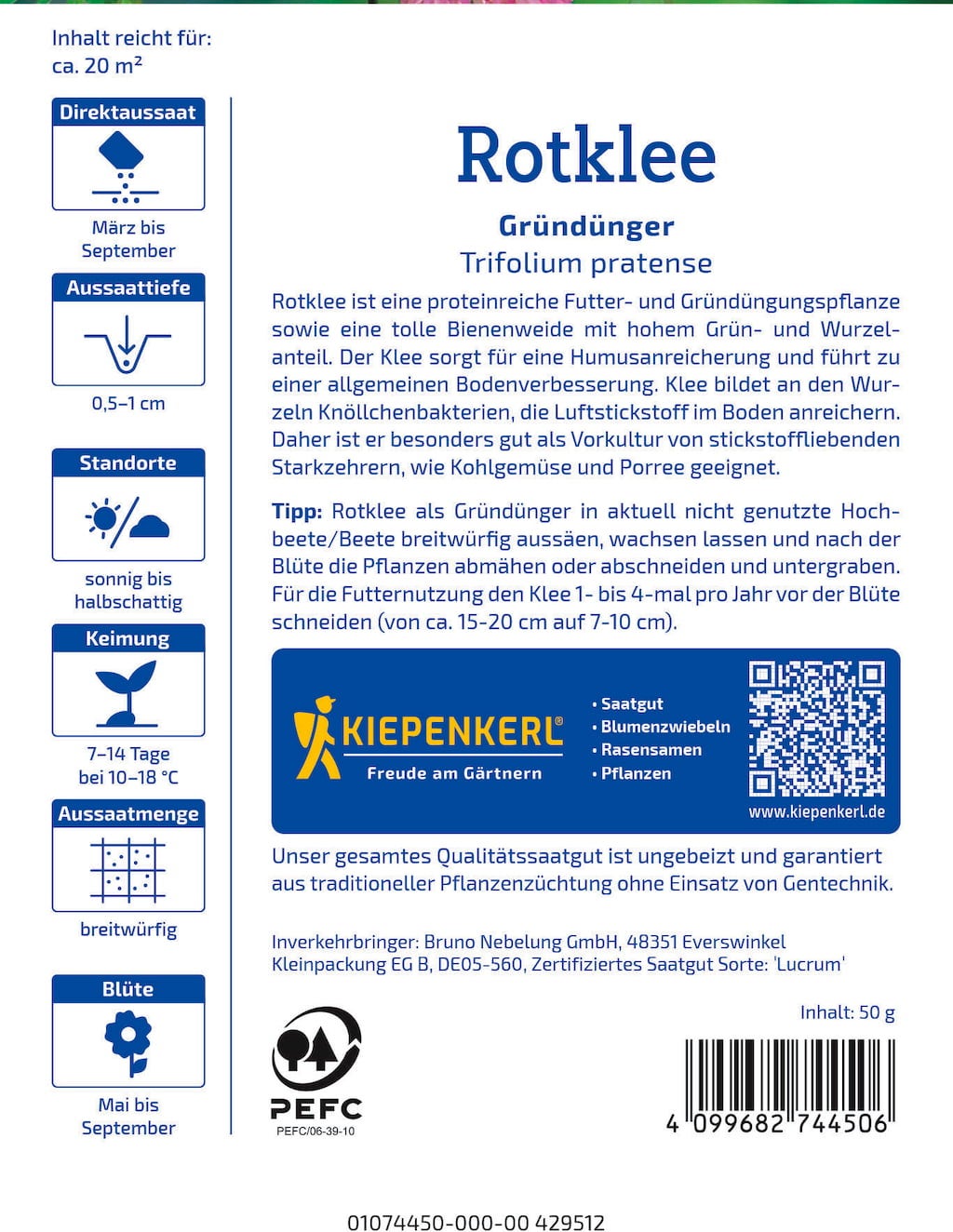 Kiepenkerl Rödklöver - 1 Paket