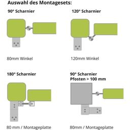 Tuinheksluiter 180/170 Camelion Inclusief Montagebeugelset - 120 hoek