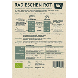 Radijzen Rood - BIOLOGISCHE Microgroenten/Kiemzaden