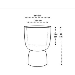elho Pflanzgefäß amber coupe 35cm - leinenweiß