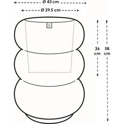 elho amber roll high Planter 43 cm - Caramel