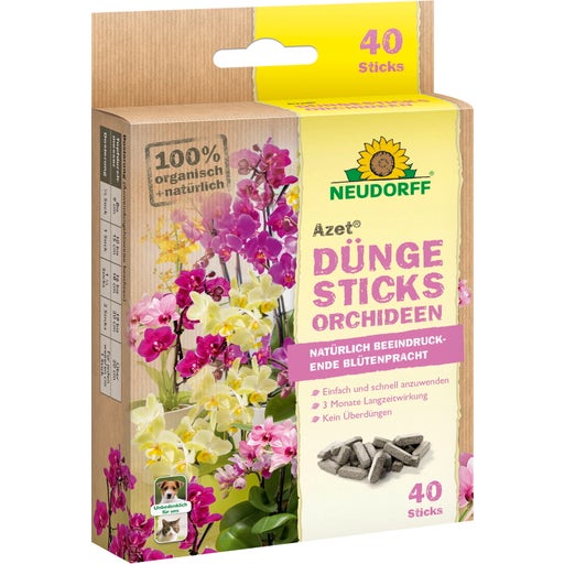 Azet - Engrais en Bâtonnets pour Orchidées - 40 pièces